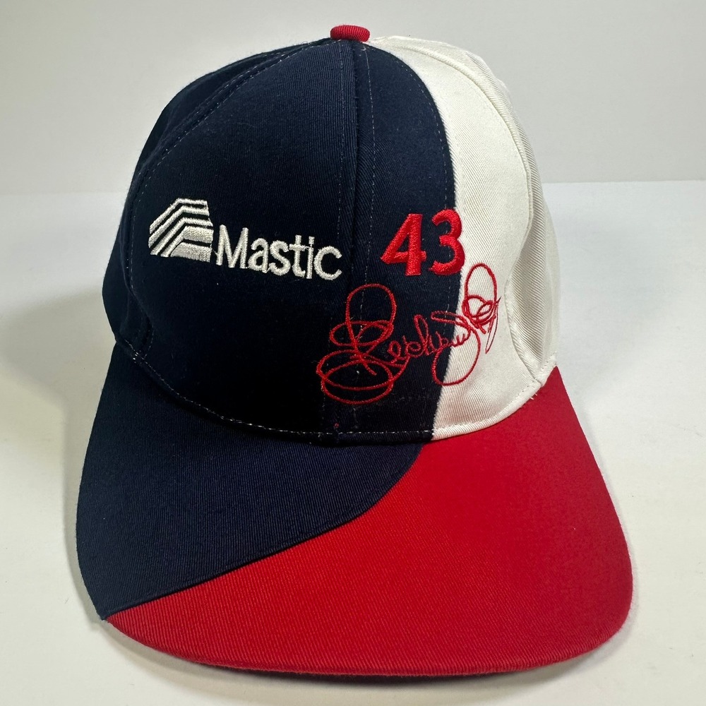 Vintage Richard Petty 43 Mastic NASCAR Snapback Hat Navy White Red Racing Cap